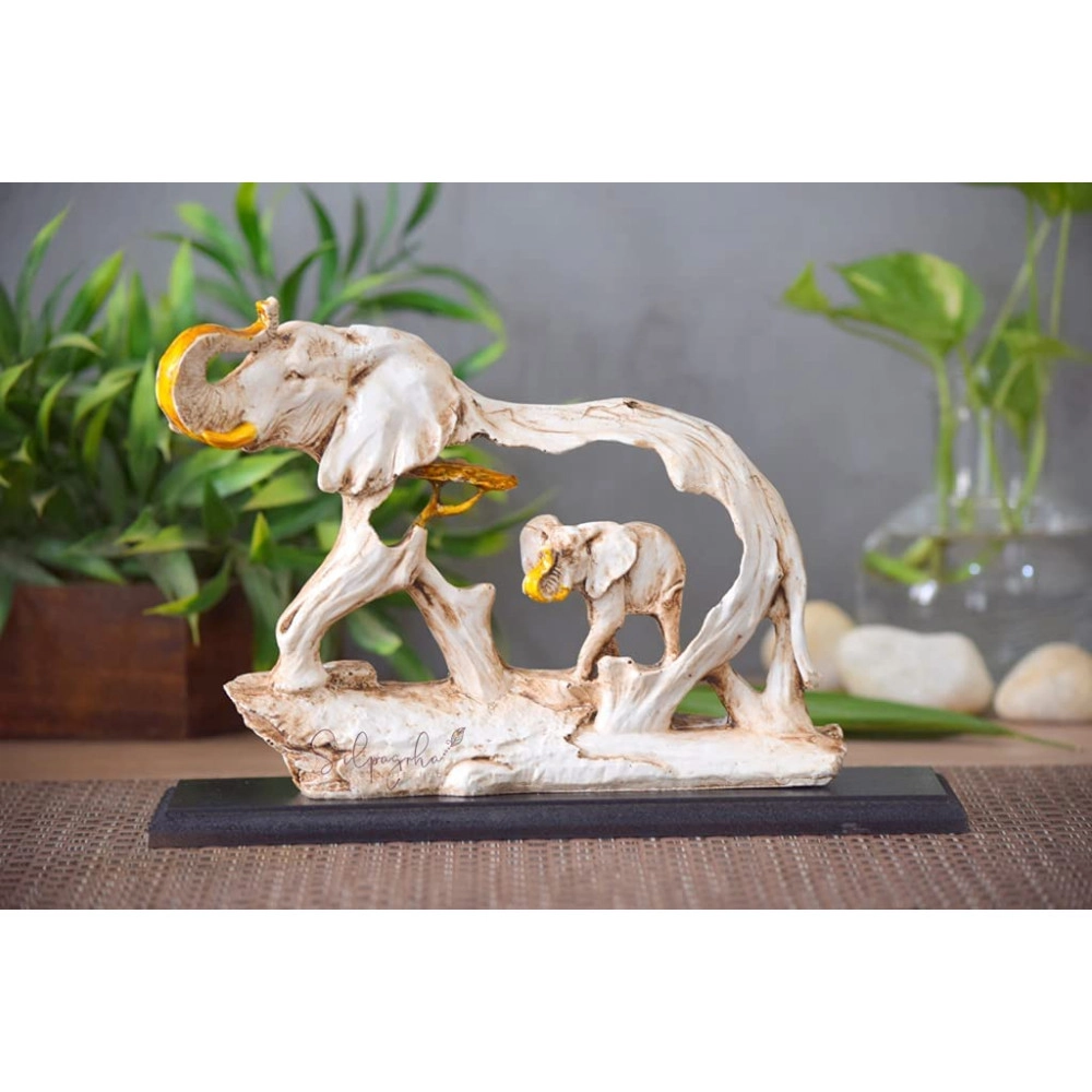 Artistic Resin Elephant Sculpture - Elegant Elephant Figurine